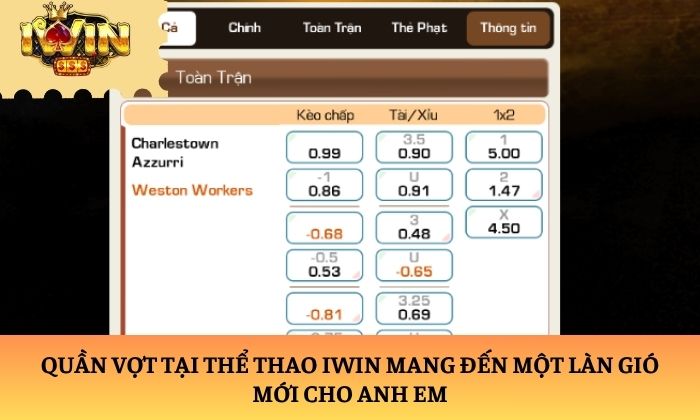 Quần vợt tại thể thao iWin mang đến một làn gió mới cho anh em