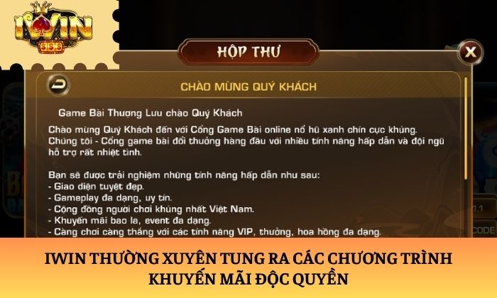 iWin thường xuyên tung ra các chương trình khuyến mãi độc quyền