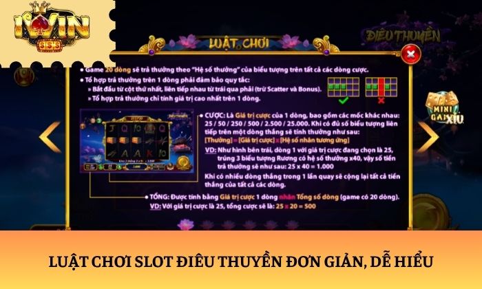 Luật chơi slot Điêu Thuyền đơn giản, dễ hiểu