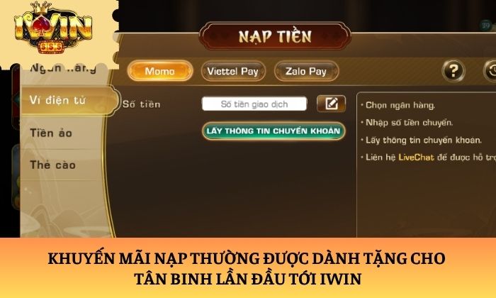 Trang chủ 22 Khuyến mãi nạp thường được dành tặng cho tân binh lần đầu tới iWin