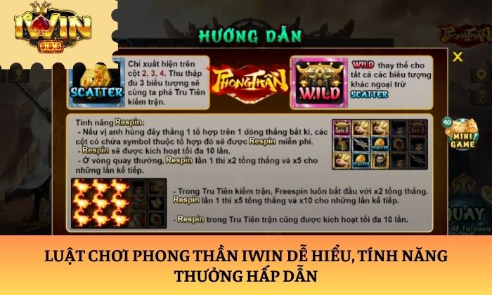 Luật chơi Phong Thần iWin dễ hiểu, tính năng thưởng hấp dẫn